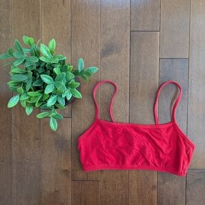4/$25 FRUIT OF THE LOOM RED BRALETTE TOP
